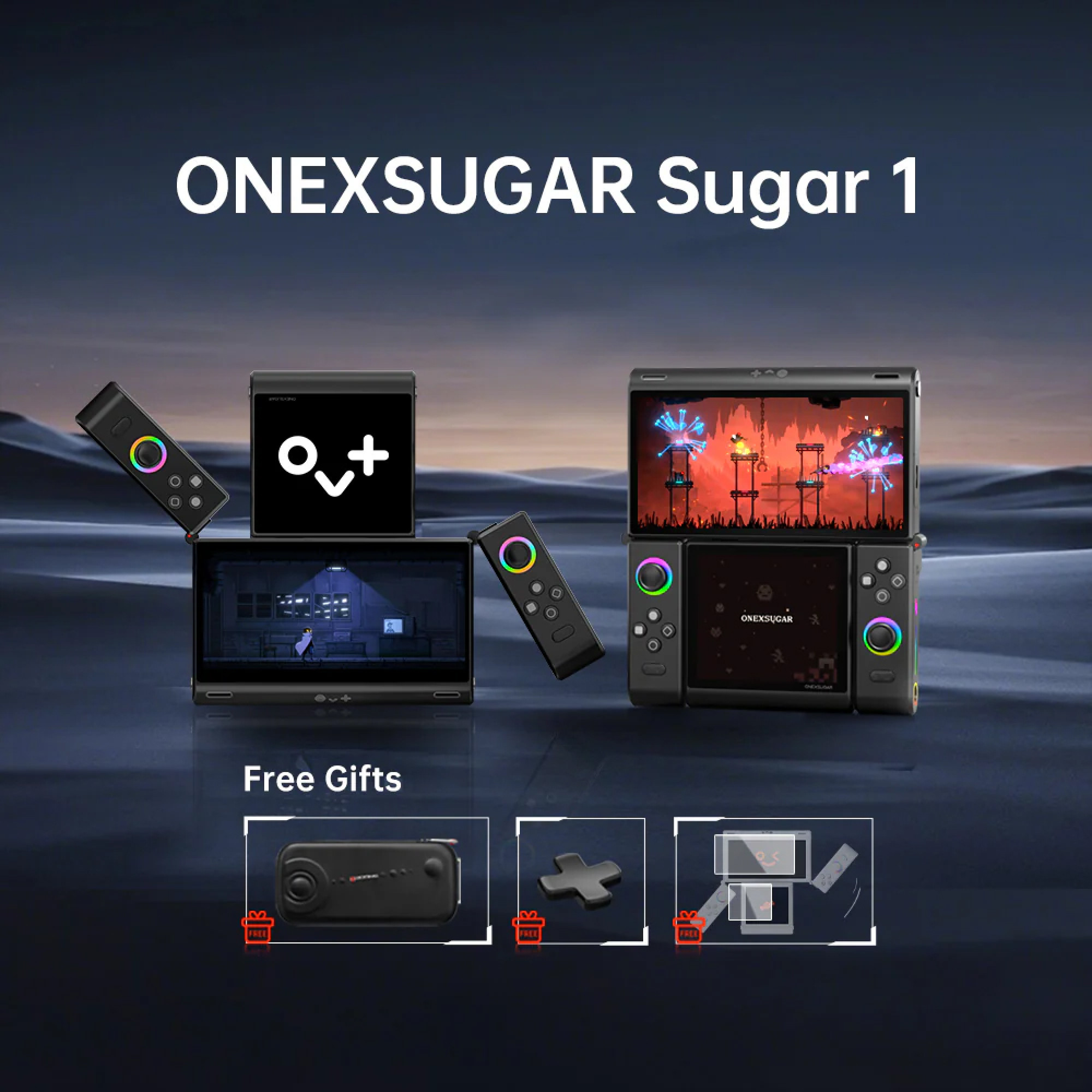 Портативная игровая приставка с двойным экраном ONEXSUGAR Sugar 1 (Gen3-16G+512G)